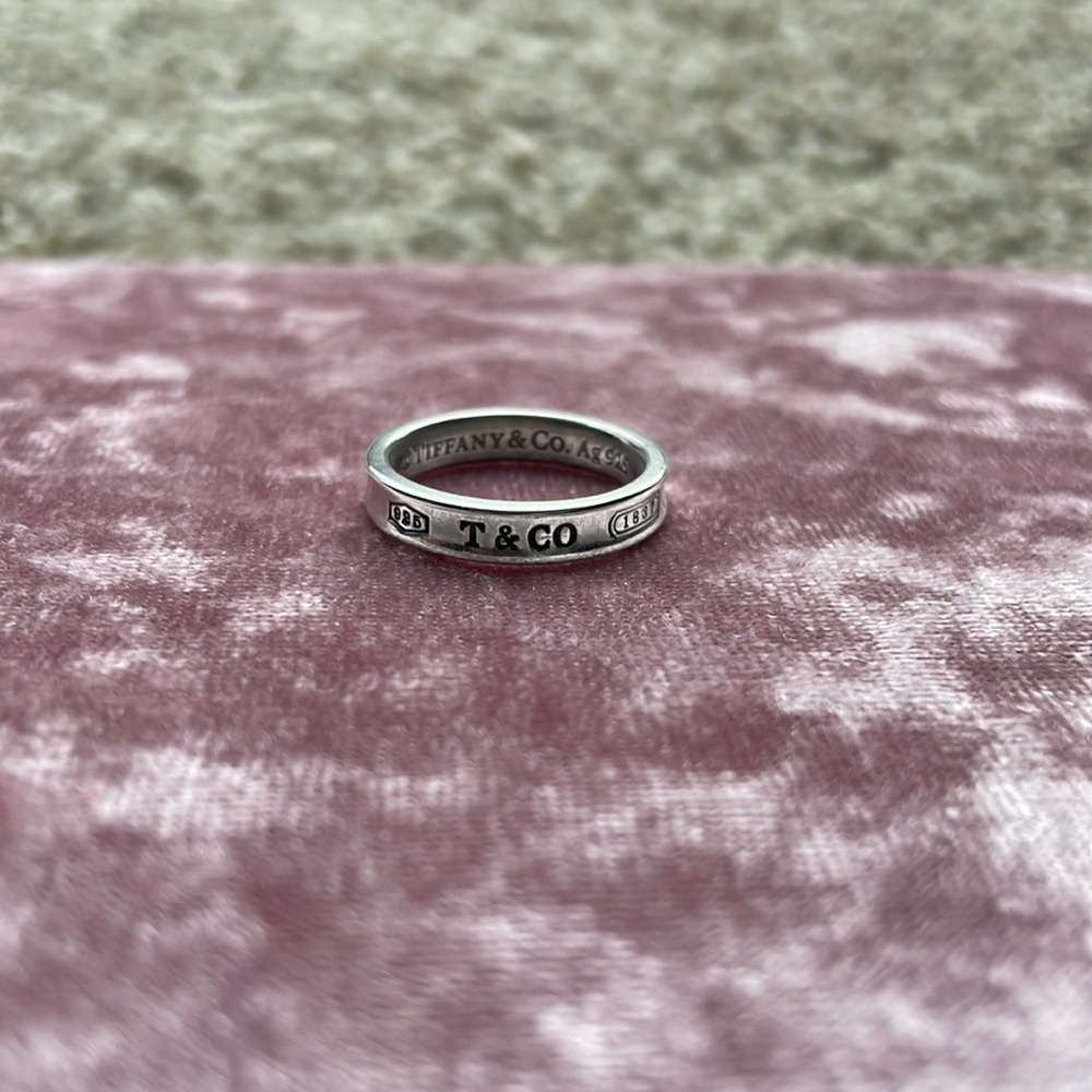 Tiffany & Co 1837 Ring Silver Narrow Size 6